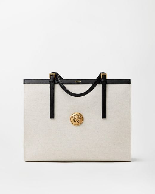 Versace Natural Rivière Large Canvas Tote