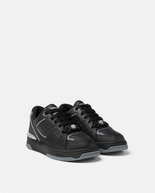 Versace Black Biggie Basket Sneakers for men