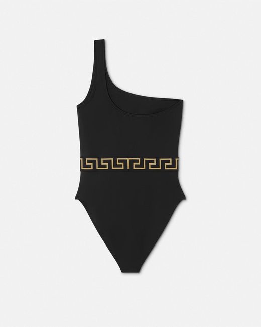 Versace Black Greca Swimsuit