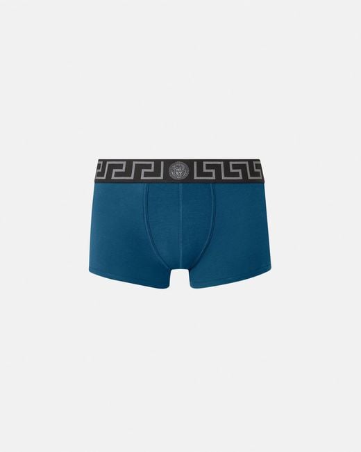 Versace Blue Cotton-Jersey Trunks for men