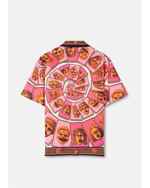 関税送料込★VERSACE Le Maschere Tシャツ Versace Le Maschere Cotton T-shirt | Blue | FARFETCH