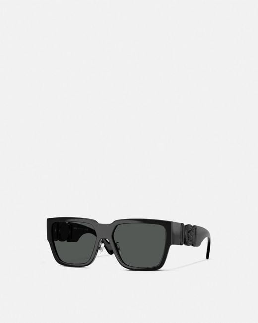 Occhiali Da Sole Con Ponte Basso Medusa Biggie di Versace in White da Uomo