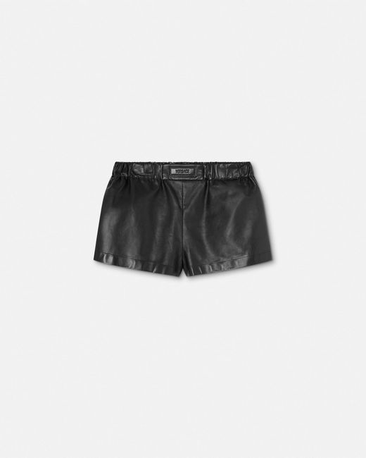 Versace Black Leather Boxer Shorts