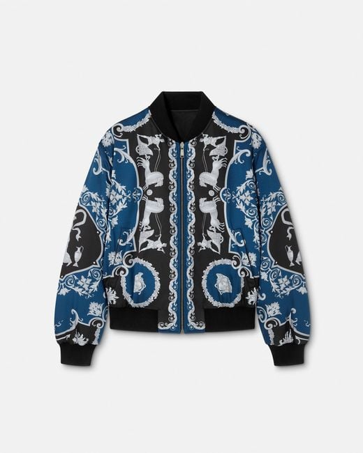 Versace Blue Nylon Sports Jacket for men
