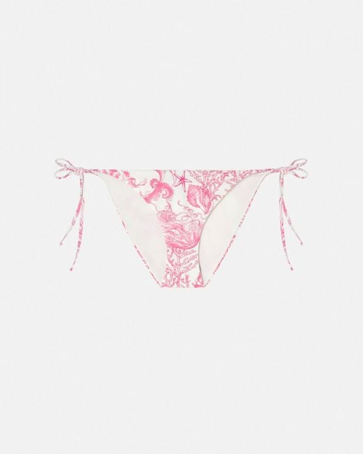 Versace Pink Underwater Barocco Bikini Bottoms