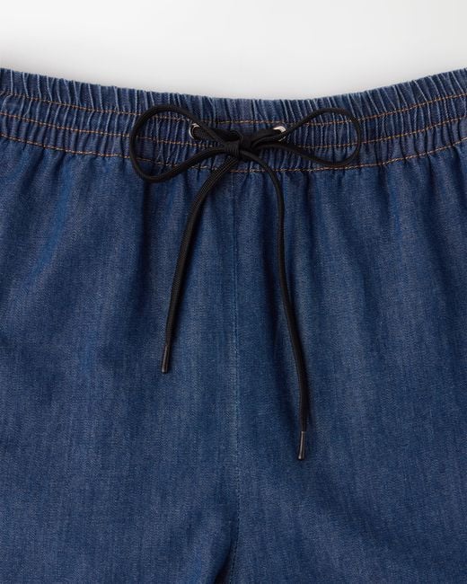 Versace Blue Chambray Denim Shorts