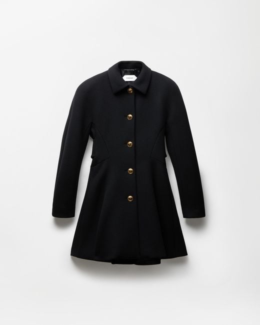Versace Black Wool Coat