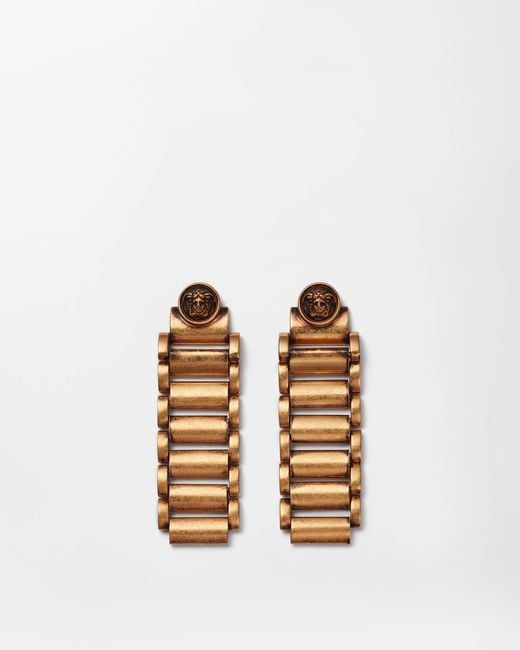 Versace Metallic Link Earrings