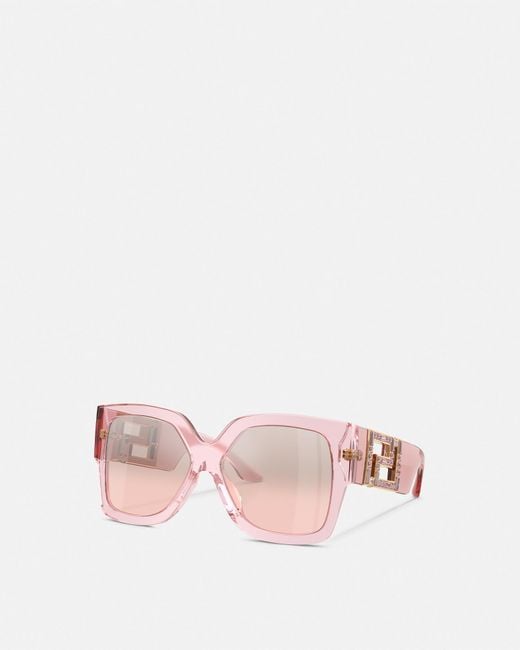 Versace Pink Greca Sunglasses