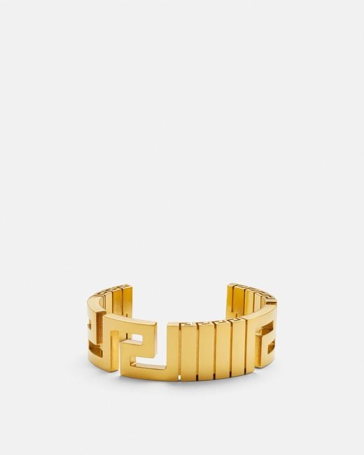 Greca Bracciale Rigido di Versace in Metallic