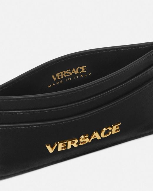 Versace White Tag Kartenetui Aus Leder