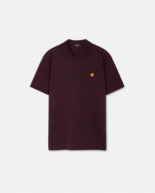 Versace Embroidered Cotton Piqué Polo for men