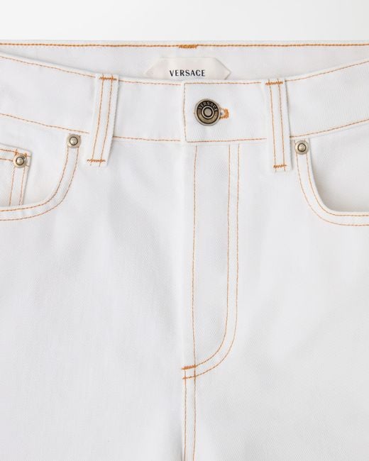 Versace White High-Waist Jeans