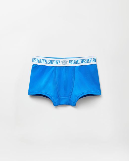 Versace Blue Cotton-Jersey Trunks for men