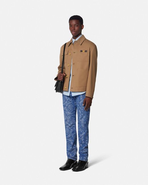 Versace Carpenter Jacke Aus Canvas in Natural für Herren