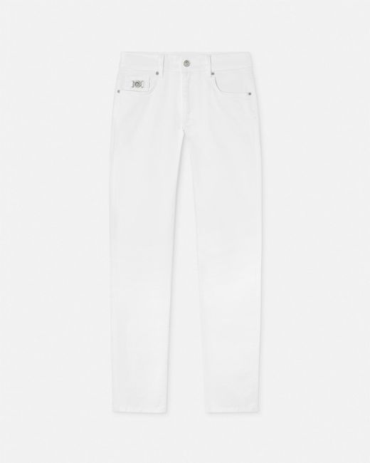 Versace White Slim-fit Jeans for men