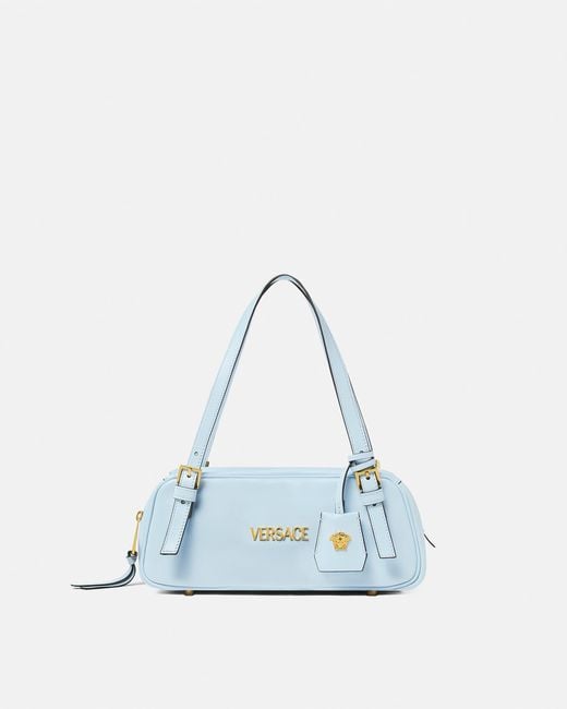 Versace Blue Tag Nappa Bowling Bag