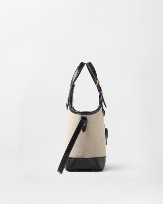 Versace White Rivière Small Canvas Tote