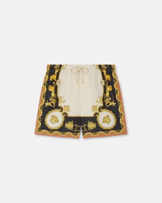 Versace Metallic Printed Swim Boardshorts for men