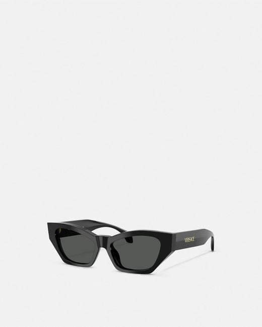 Versace White Signature Cat-Eye Sunglasses
