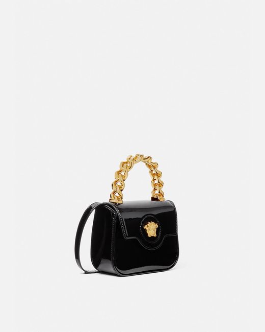 Versace Black La Medusa Patent Mini Bag