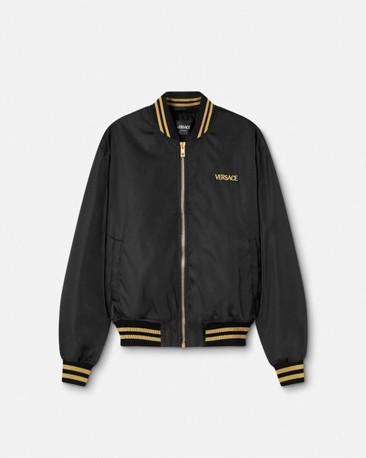 Versace Black Year Of The Dragon Bomber Jacket for men