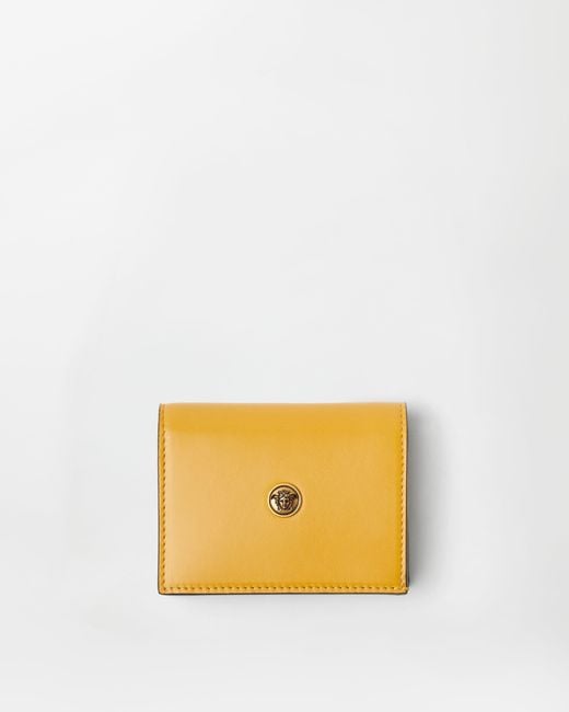 Versace Yellow Emblème Leather Wallet