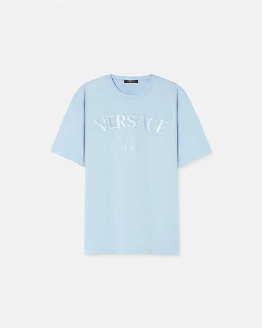 Versace Blue Milano Stamp T-shirt for men