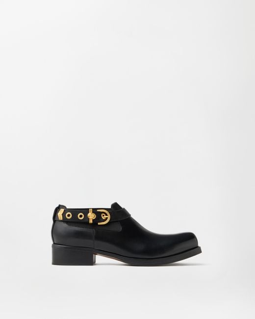 Versace White Orlando Leather Chelsea Boots