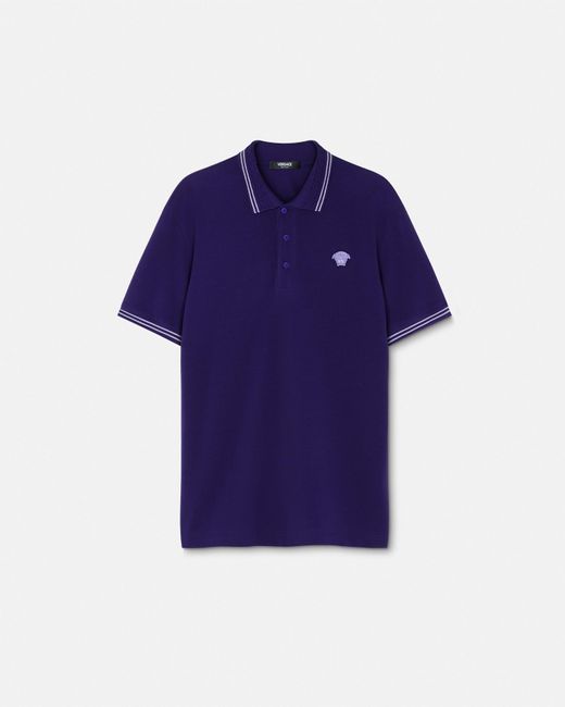 Polo Medusa Versace pour homme en coloris Blue