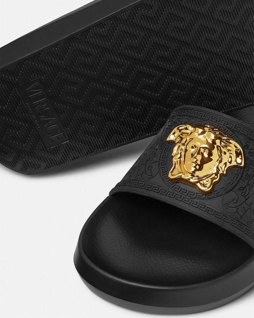 Versace White Palazzo Rubber Sliders