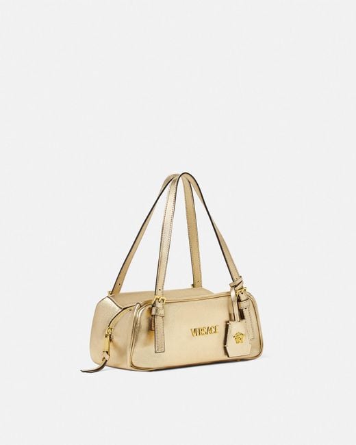 Versace Natural Tag Metallic Bowling-Schultertasche