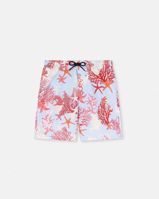 Versace White Barocco Sea Boardshorts for men