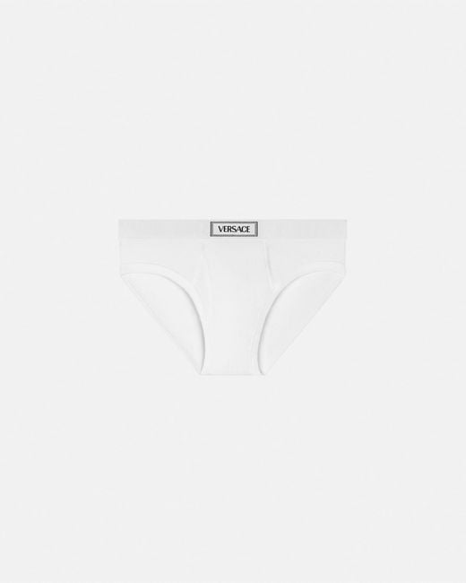 Versace White Cotton Briefs for men