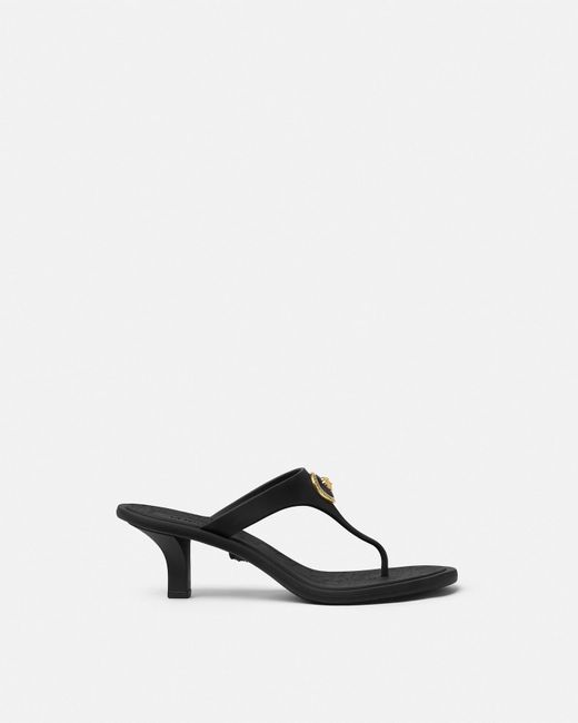 Versace White Alia Rubber Thong Sandals 55 Mm