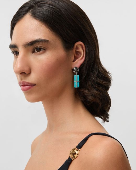 Aura Pendientes Versace de color Blue