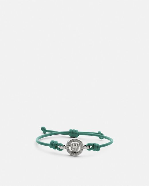 Versace Green Medusa '95 Leather Bracelet for men