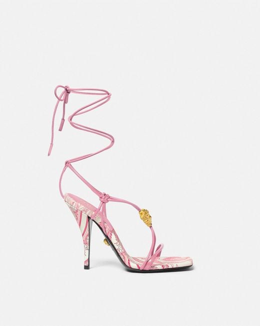Versace Pink Heeled Sandals