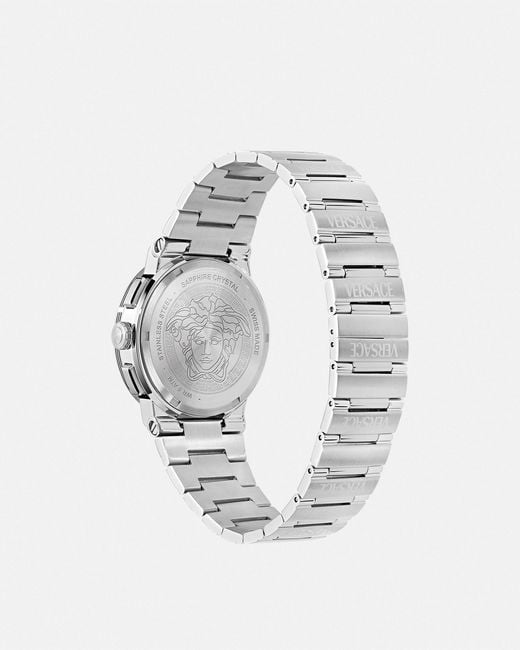 Versace White Greca Logo Chrono Watch for men