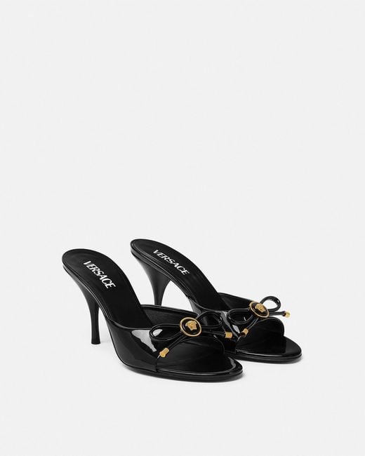 Versace Multicolor Opera Bow Mules Vernies 85 Mm