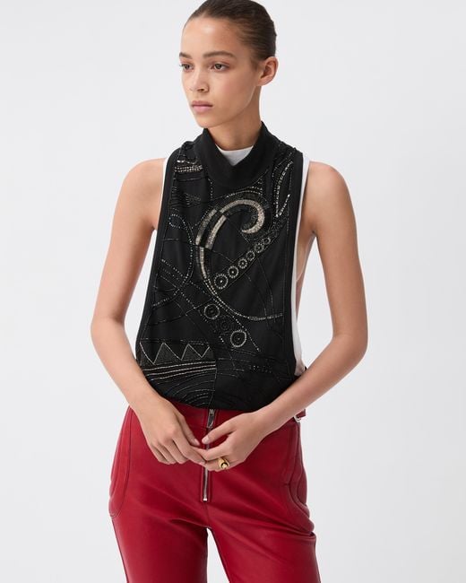 Top di Versace in Black