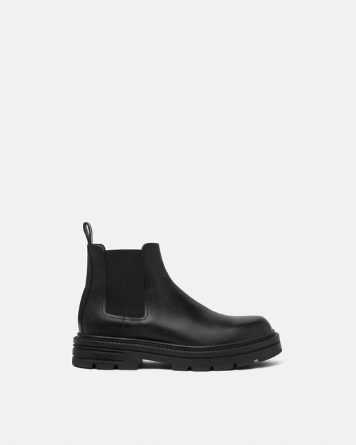 Versace Black Adriano Chelsea Boots for men