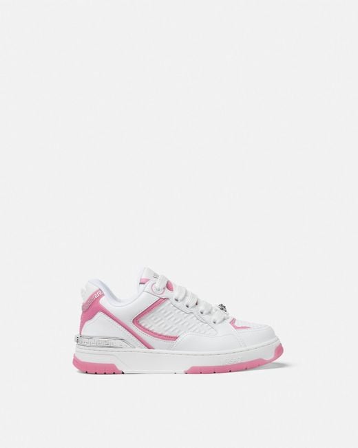 Versace White Biggie Basket Sneakers