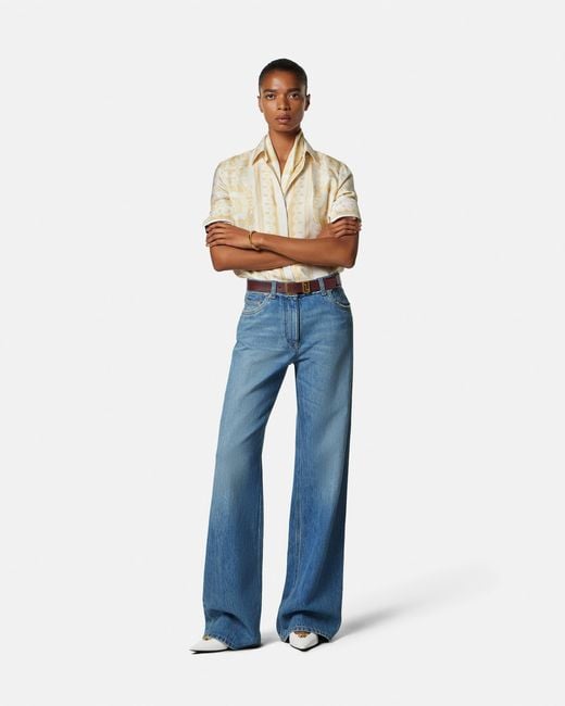 Versace Blue Boyfriend Jeans