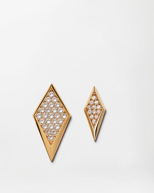 Versace White Blade Crystal Earrings