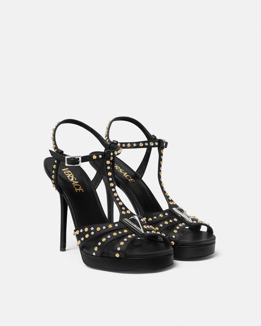 Versace Black Platform Sandals