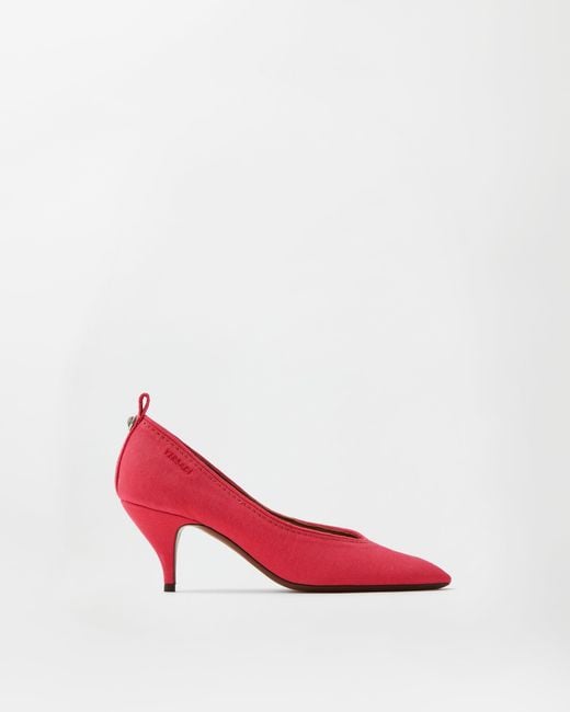 Versace Pink Tina Denim Pumps 65 Mm