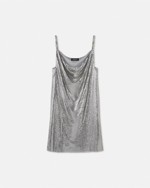 Versace Gray Cocktail Dress
