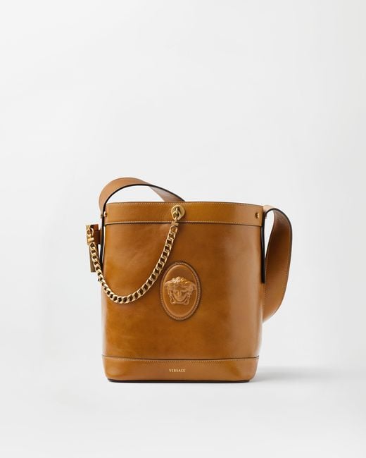 Pivot Borsa A Secchiello Piccola di Versace in Brown