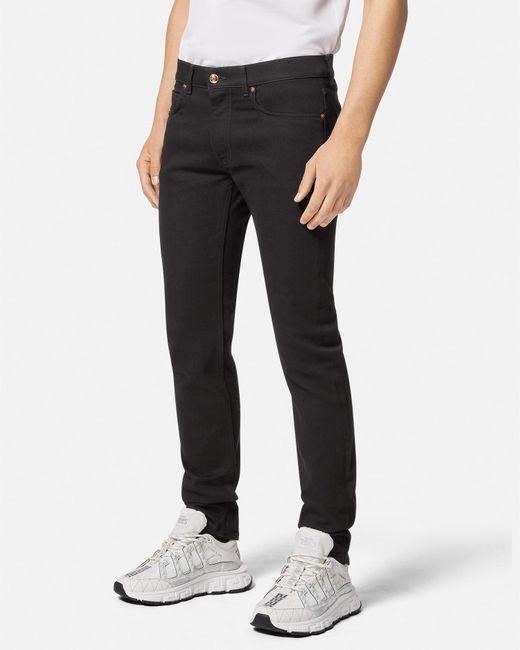 Versace Black Slim-fit Jeans for men